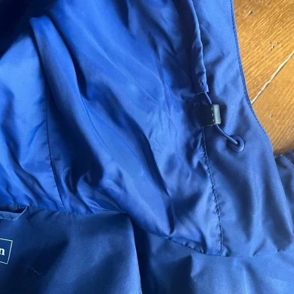 L.L. Bean Women's Navy Rain/Trench Coat with hood, women’s size L - Picture 10 of 10